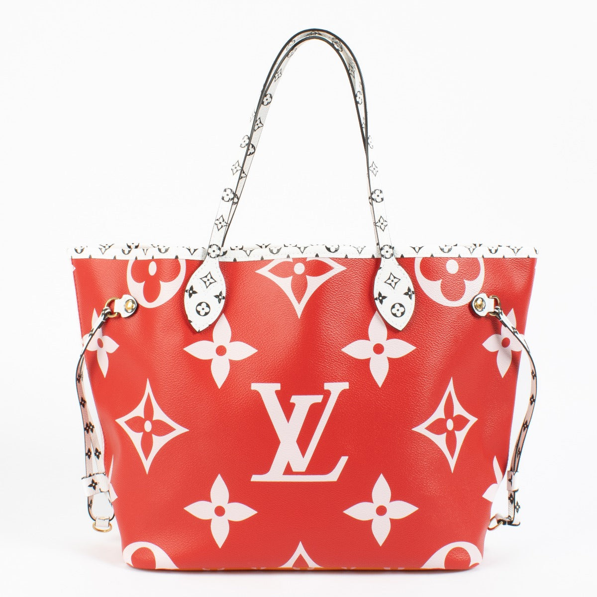 Louis Vuitton Red Giant Monogram Neverfull MM Bag