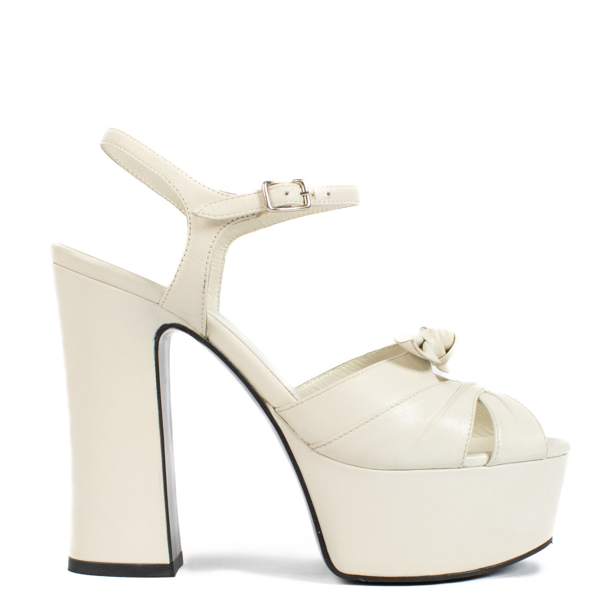 Shop 100% authentic secondhand Saint Laurent White Platform Sandals - Size 36 on Labellov.com