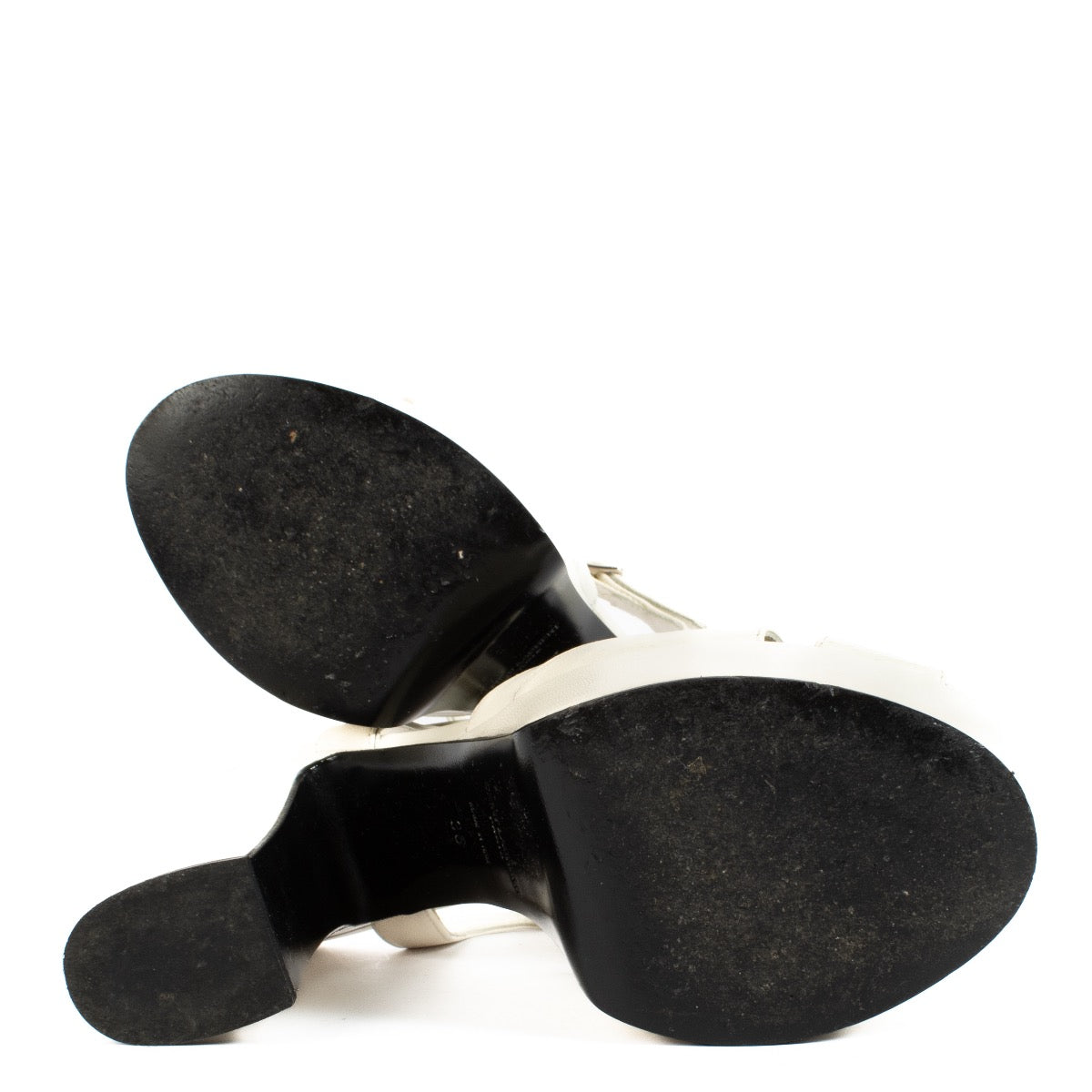 Shop 100% authentic secondhand Saint Laurent White Platform Sandals - Size 36 on Labellov.com