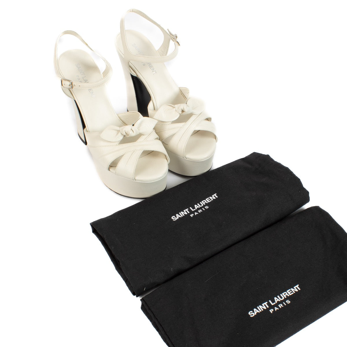 Shop 100% authentic secondhand Saint Laurent White Platform Sandals - Size 36 on Labellov.com