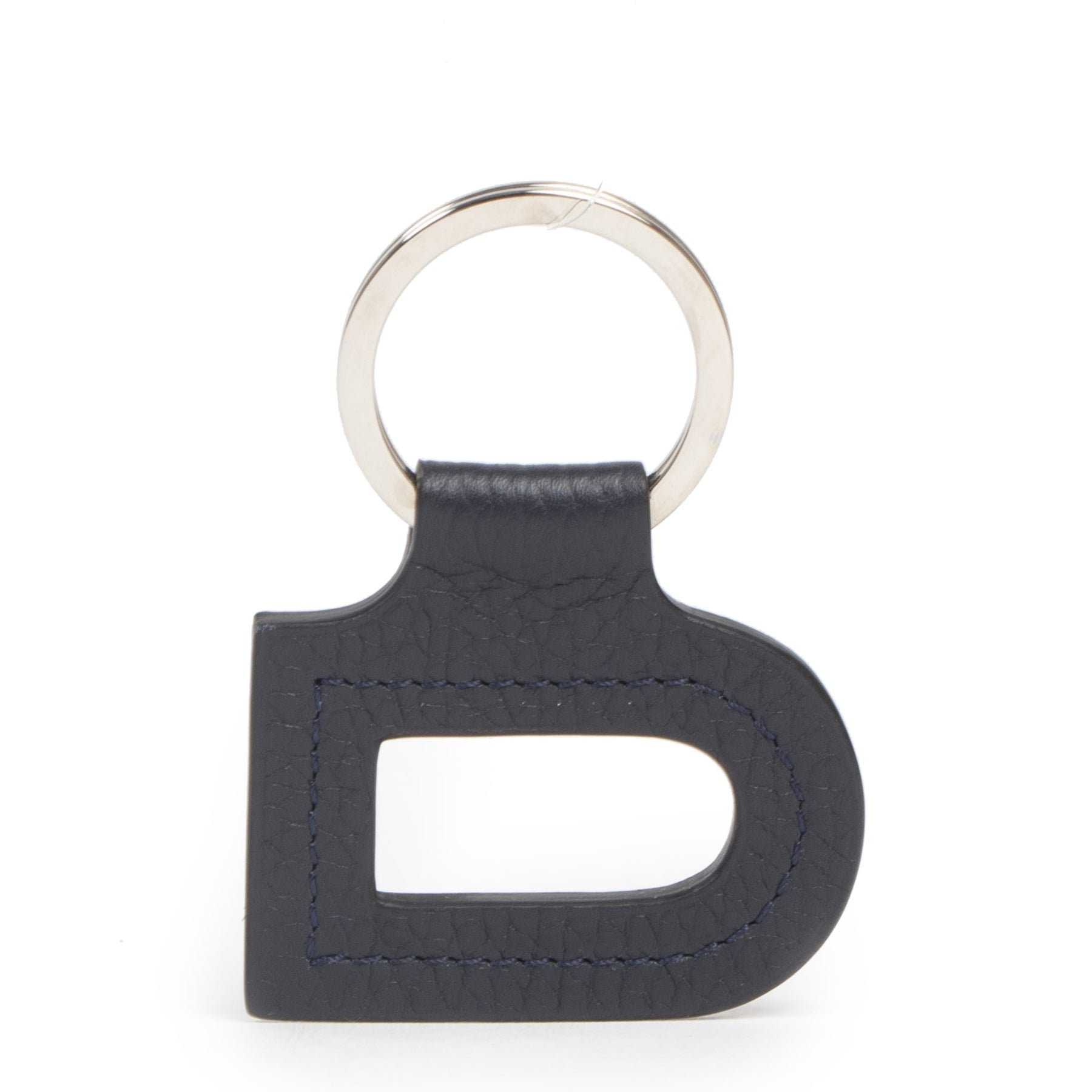 Authentic second-hand vintage Delvaux Black D Keyring buy online webshop LabelLOV