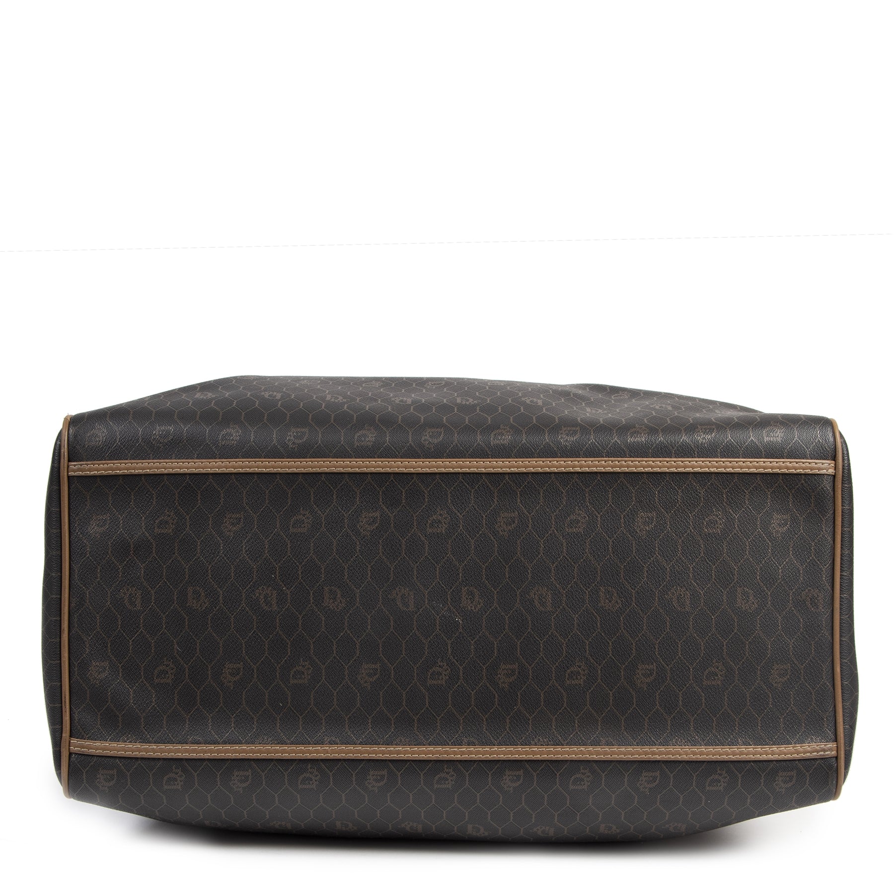 Authentic second-hand vintage Dior Grey Honeycomb Travel Bag buy online webshop LabelLOV