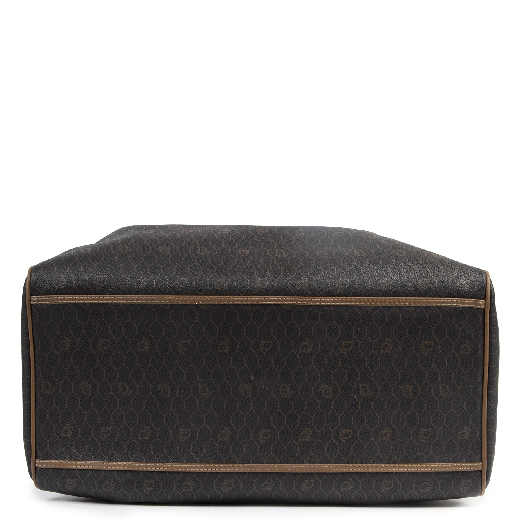 Authentic second-hand vintage Dior Grey Honeycomb Travel Bag buy online webshop LabelLOV
