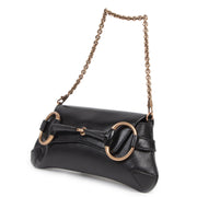 Authentic secondhand Gucci Black Horsebit Shoulder Bag designer bags fashion luxury vintage webshop designer brands safe secure online shopping