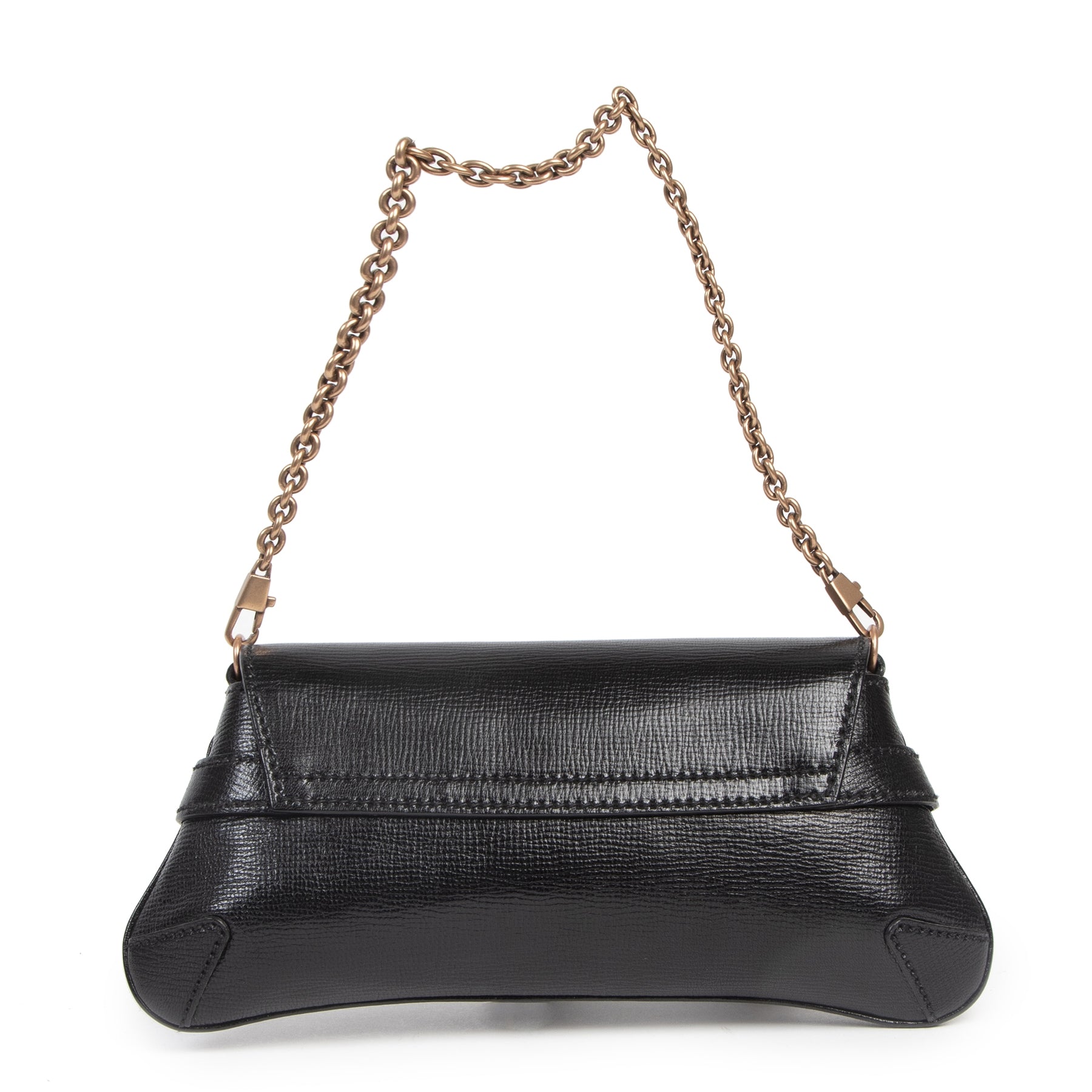 Authentieke Tweedehands Gucci Black Horsebit Shoulder Bag juiste prijs veilig online shoppen luxe merken webshop winkelen Antwerpen België mode fashion
