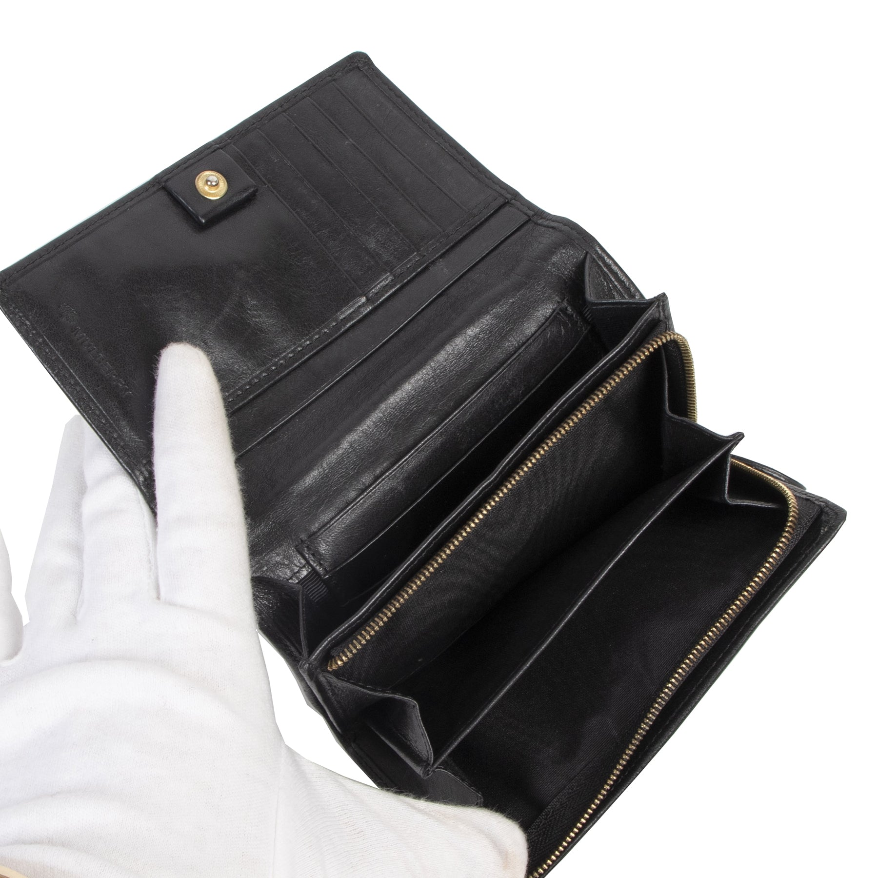 Authentique seconde-main vintage Mulberry Black Daria Wallet achète en ligne webshop LabelLOV