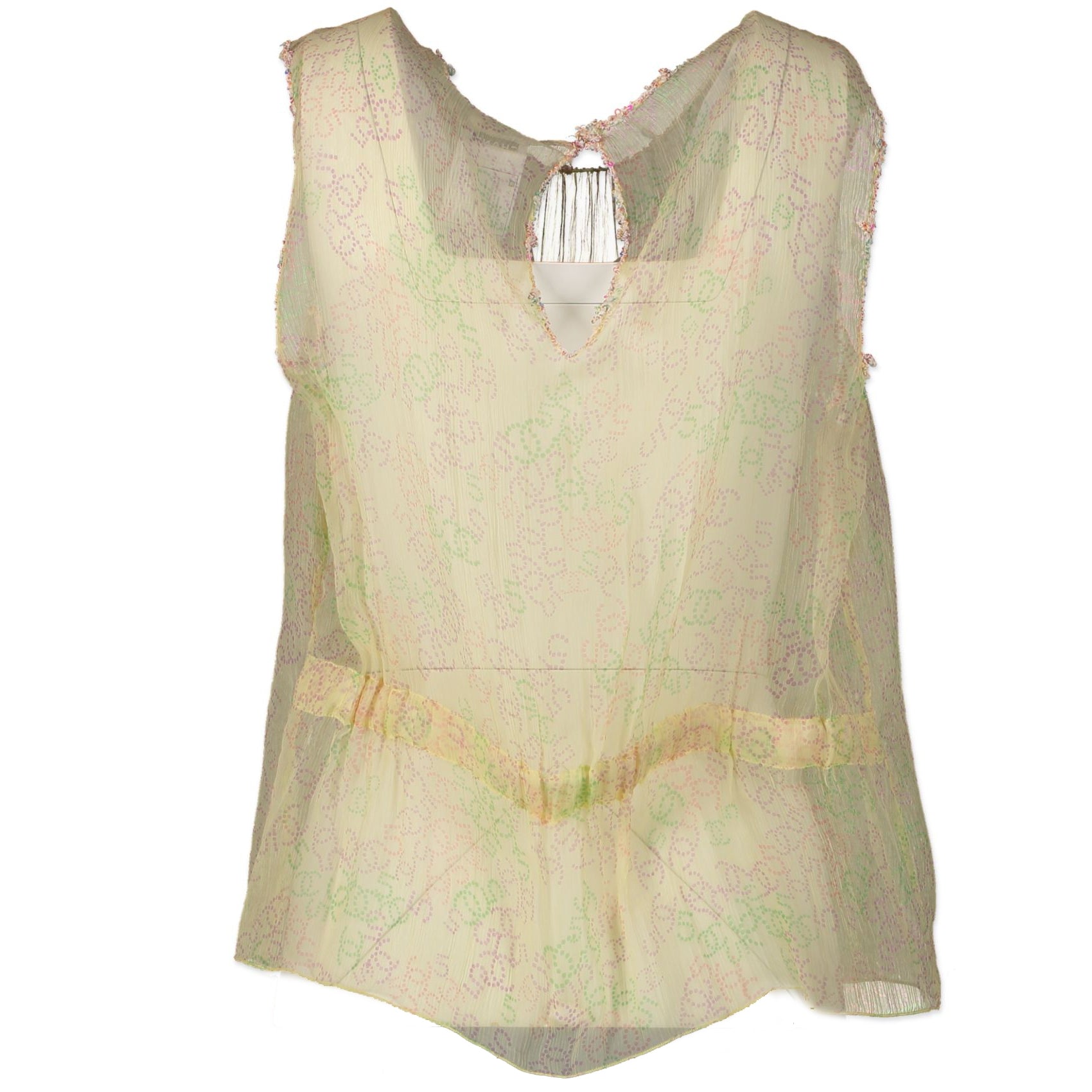 Chanel Silk Embroidered Top - size FR44