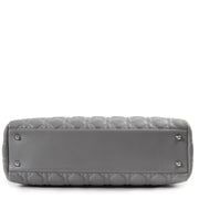Christian Dior Grey Soft Lady Dior Shopper Tote