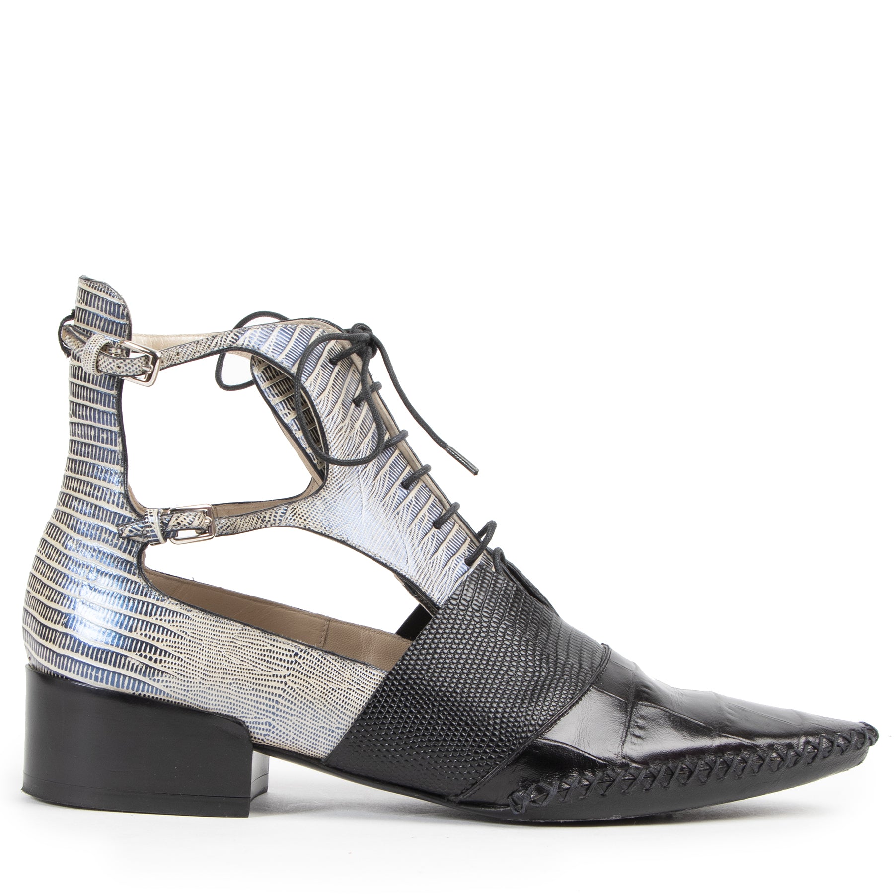 Dior Nomade Embossed Leather Lace-Up Boots - size 39 - for the best price at Labellov