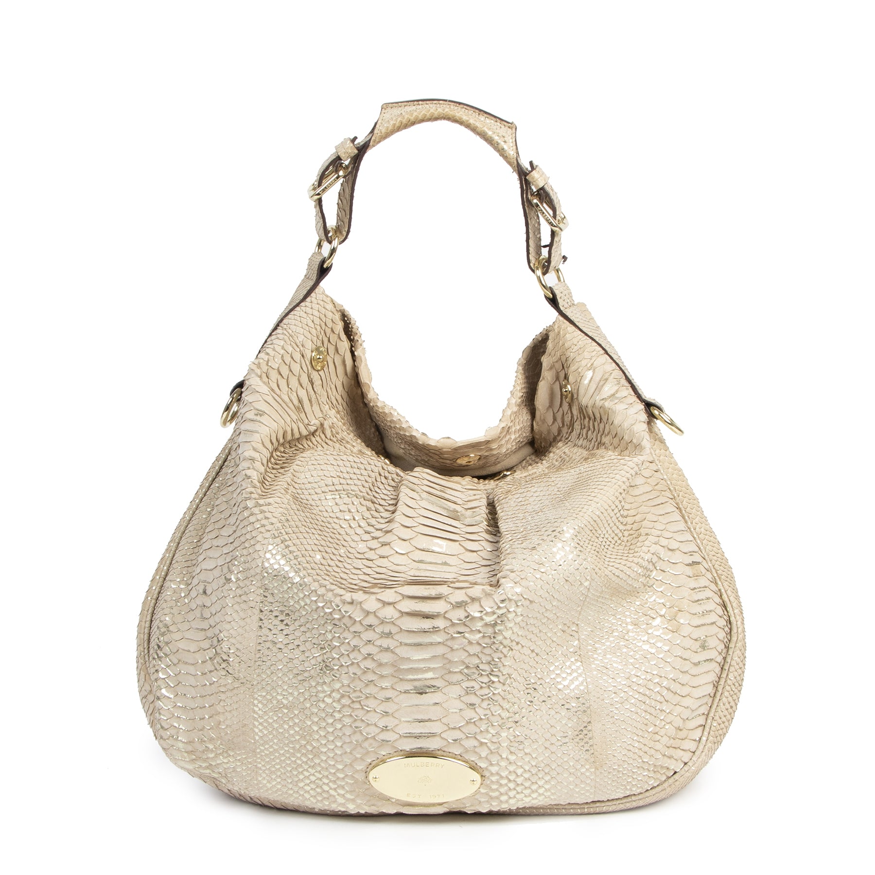 Authentic secondhand Mulberry Mitzy Python Shoulder Bag designer bags fashion luxury vintage webshop safe secure online shopping
