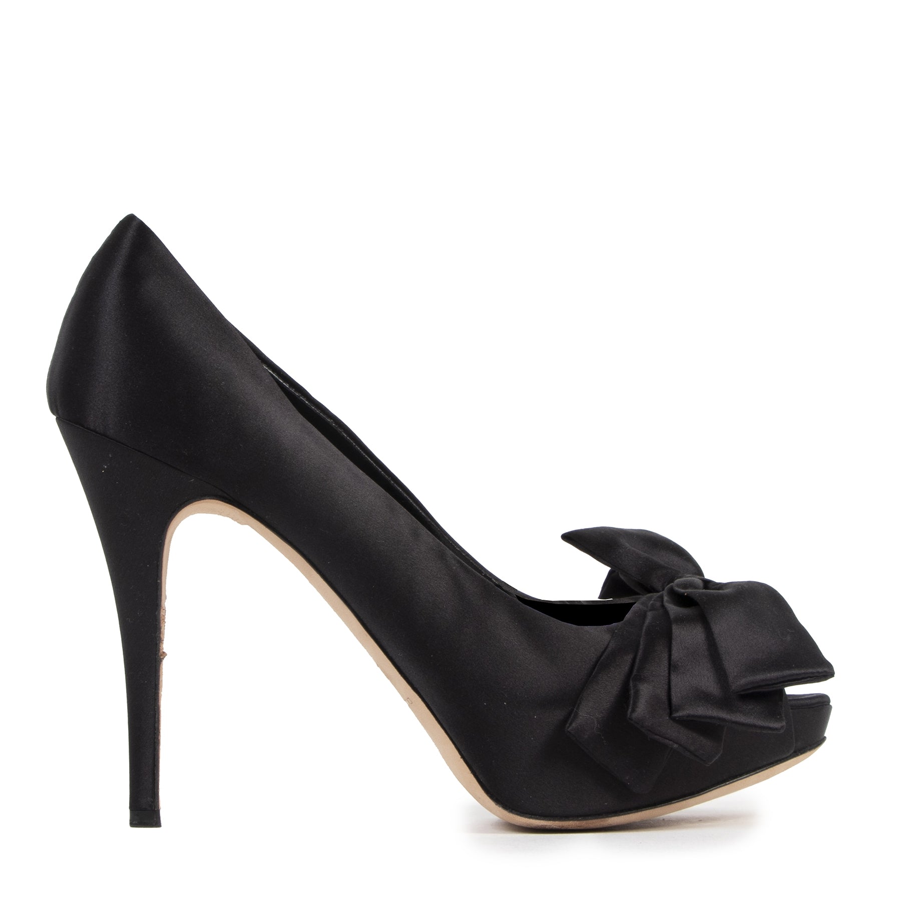 Authentic second-hand vintage D&G Black Silk Pumps - Size 40 buy online webshop LabelLOV