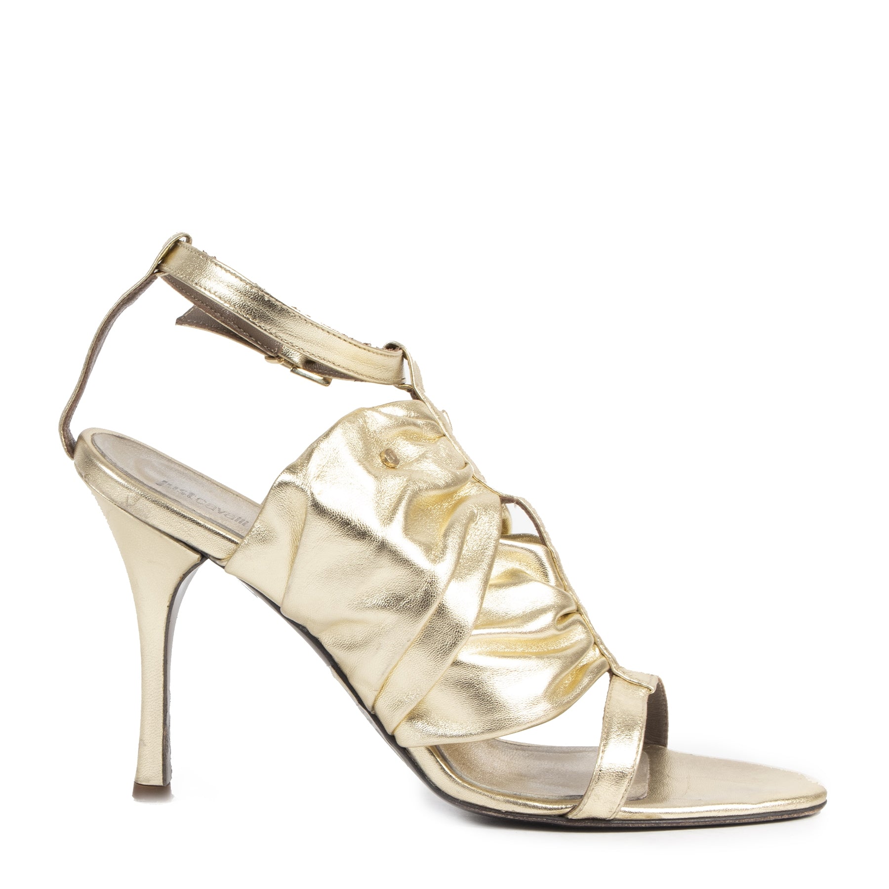 Authentic second-hand vintage Just Cavalli Gold Heels - Size 40 buy online webshop LabelLOV