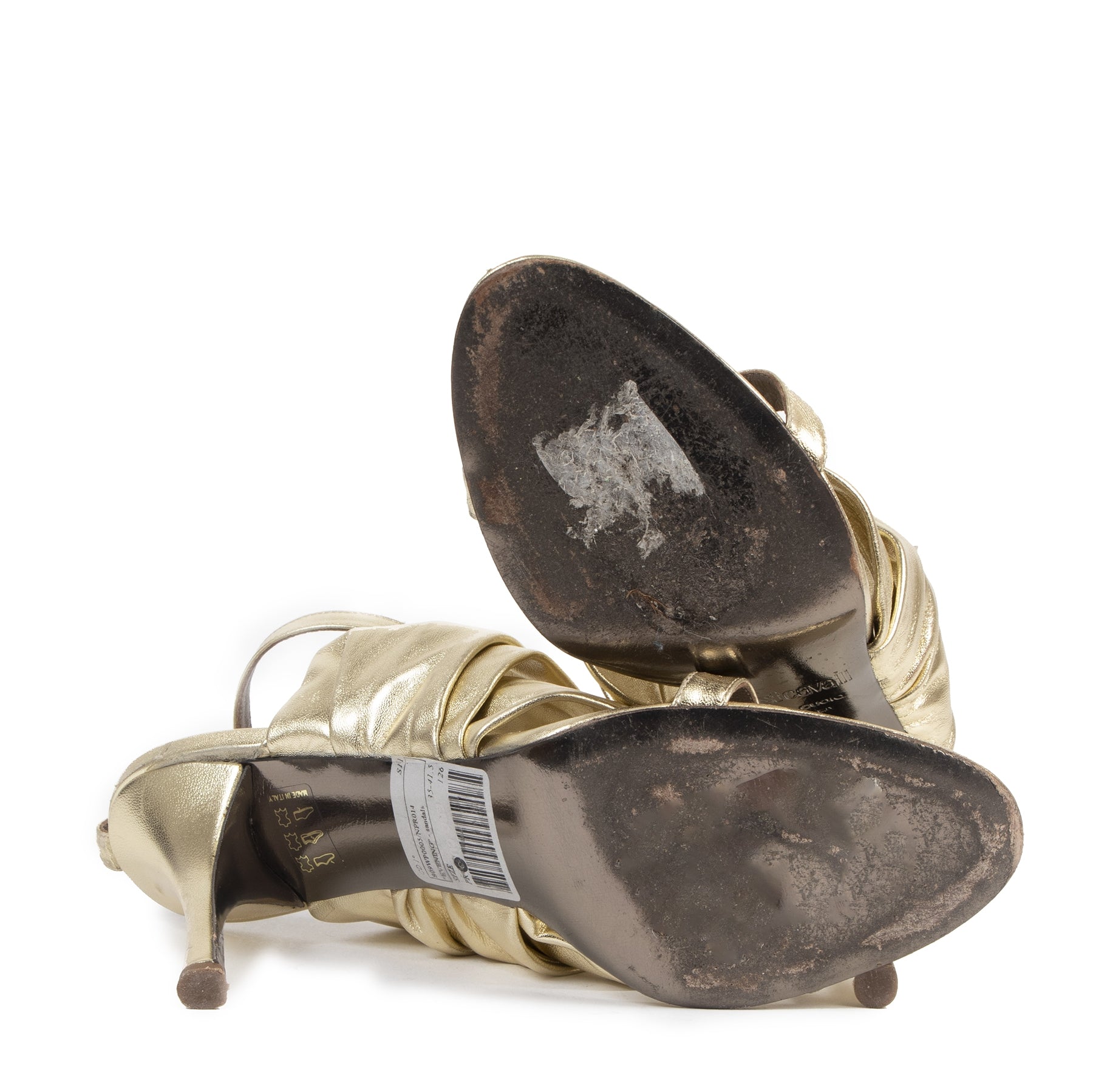 Authentieke tweedehands vintage Just Cavalli Gold Heels - Size 40 koop online webshop