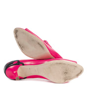 Authentic secondhand Miu Miu Pink Open Toe Kitten Heels - Size 39 designer shoes fashion luxury vintage webshop safe secure online shopping