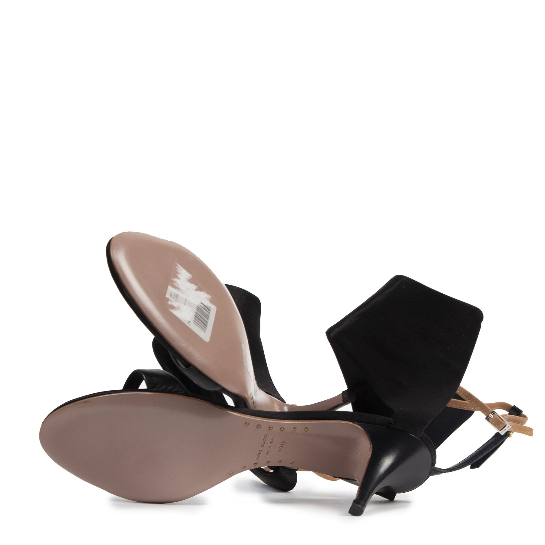 Authentieke tweedehands vintage Giuseppe Zanotti x Vionnet Black Kitten Heels - Size 39,5 koop online webshop LabelLOV