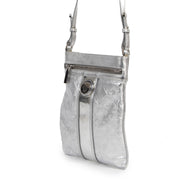 Authentieke Tweedehands Versace Silver Messenger Crossbody Bag juiste prijs veilig online shoppen luxe merken webshop winkelen Antwerpen België mode fashion