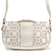 Authentieke Tweedehands Versace Silver Medusa Shoulder Bag juiste prijs veilig online shoppen luxe merken webshop winkelen Antwerpen België mode fashion