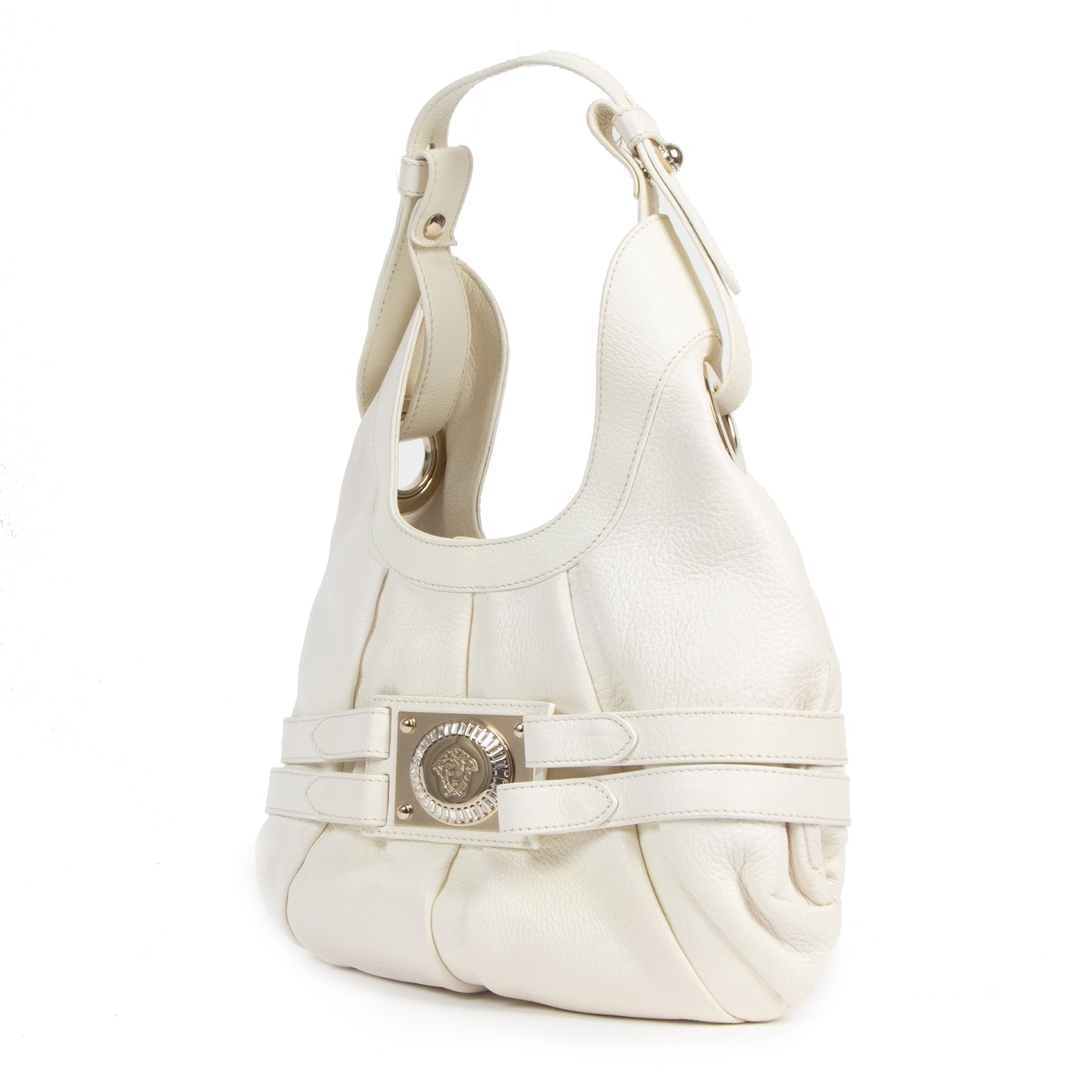 Authentieke tweedehands vintage Versace White Shoulder Bag koop online webshop LabelLOV