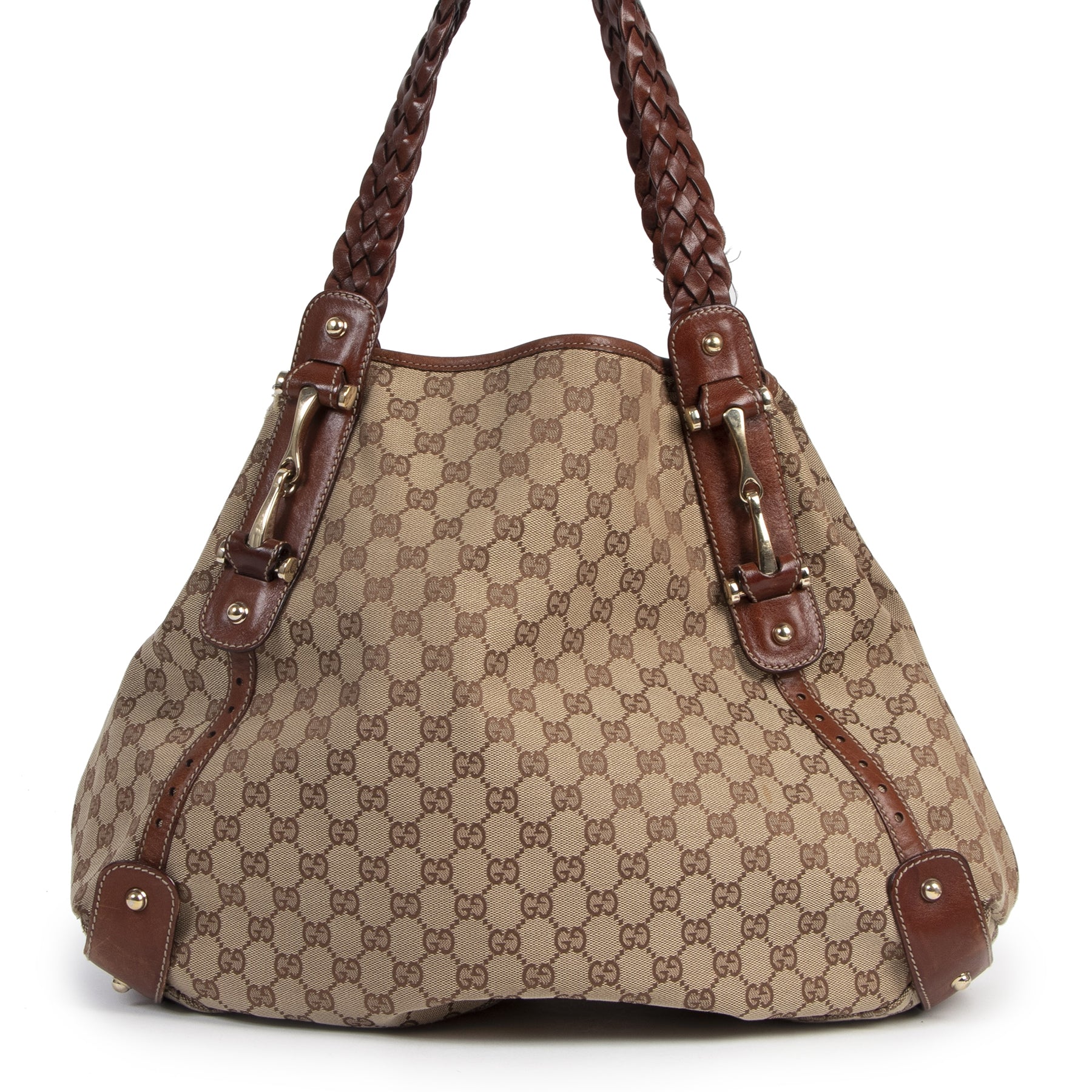 Authentic secondhand Gucci Monogram Pelham Shoulder Bag designer bags fashion luxury vintage webshop safe secure online shopping