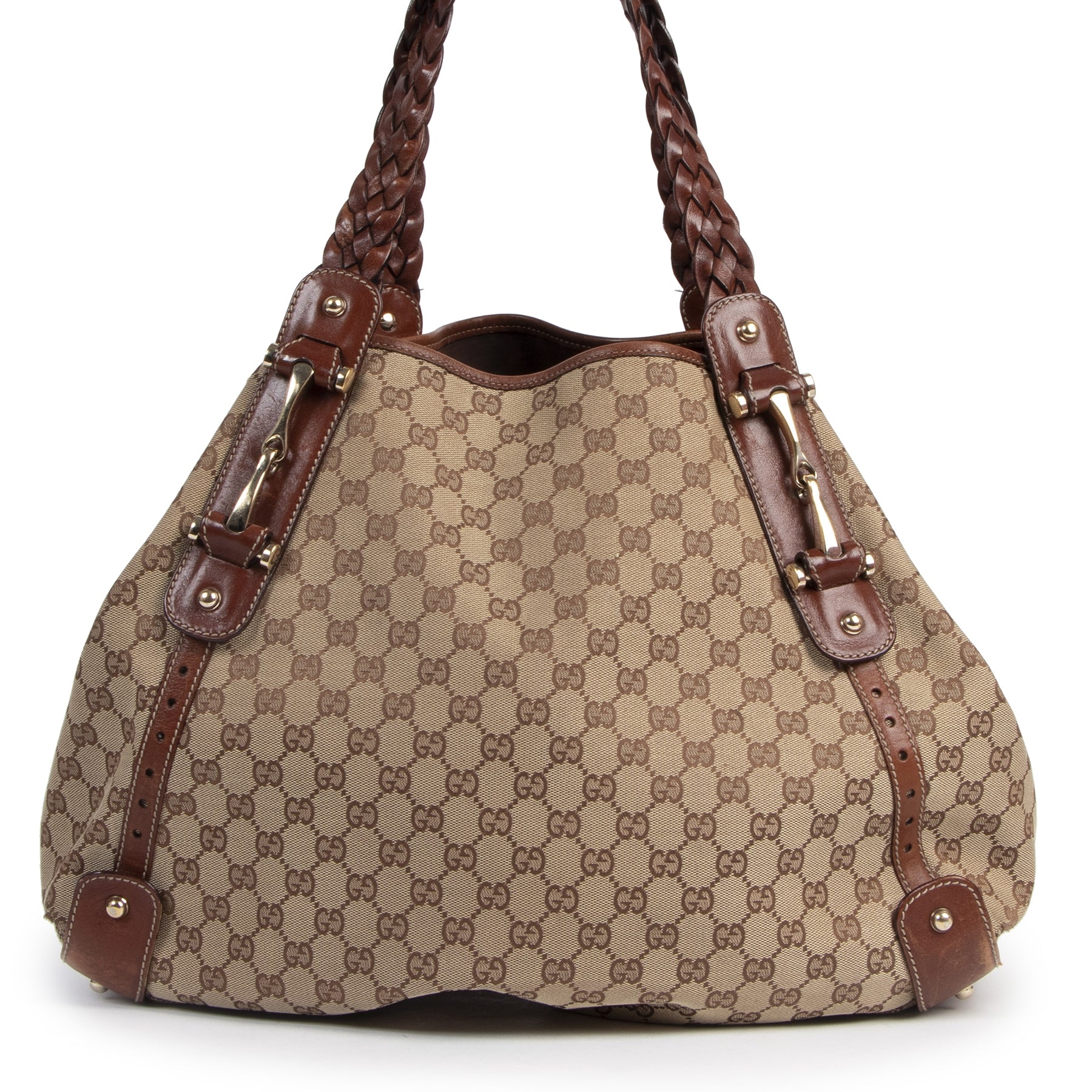 Authentic secondhand Gucci Monogram Pelham Shoulder Bag designer bags fashion luxury vintage webshop safe secure online shopping