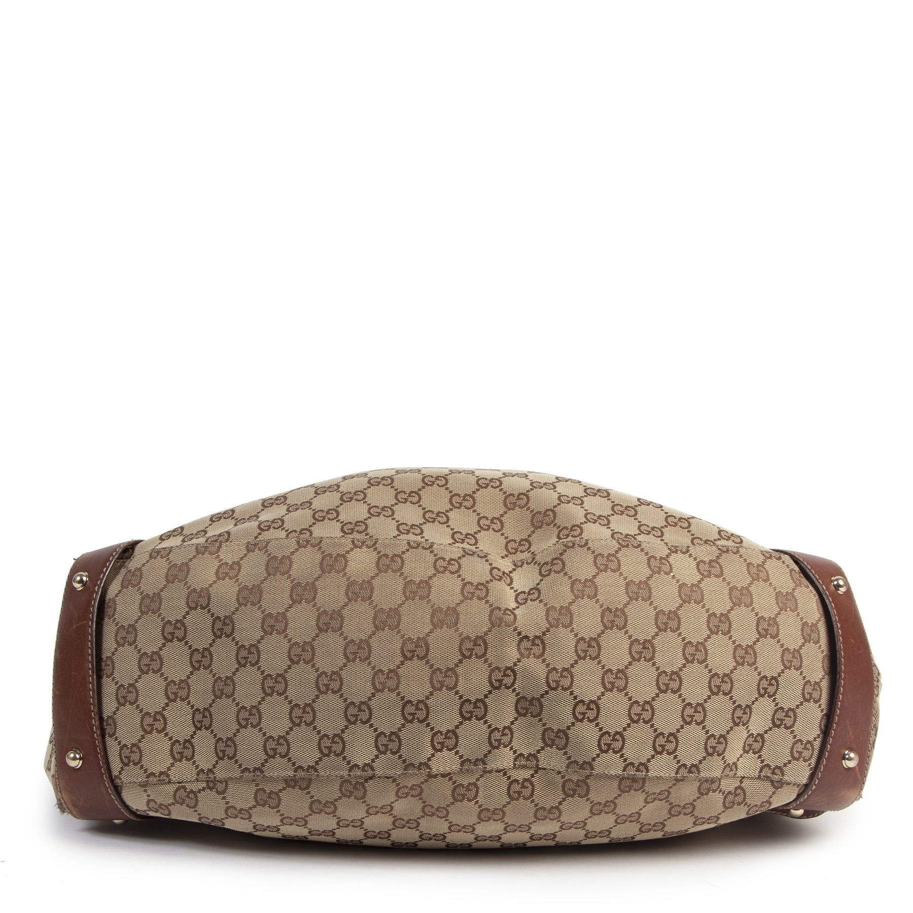 Authentieke Tweedehands Gucci Monogram Pelham Shoulder Bag juiste prijs veilig online shoppen luxe merken webshop winkelen Antwerpen België mode fashion
