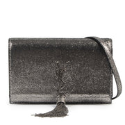 Saint Laurent Kate Silverish Grey Chain Wallet with Tassel for the best price online at Labellov