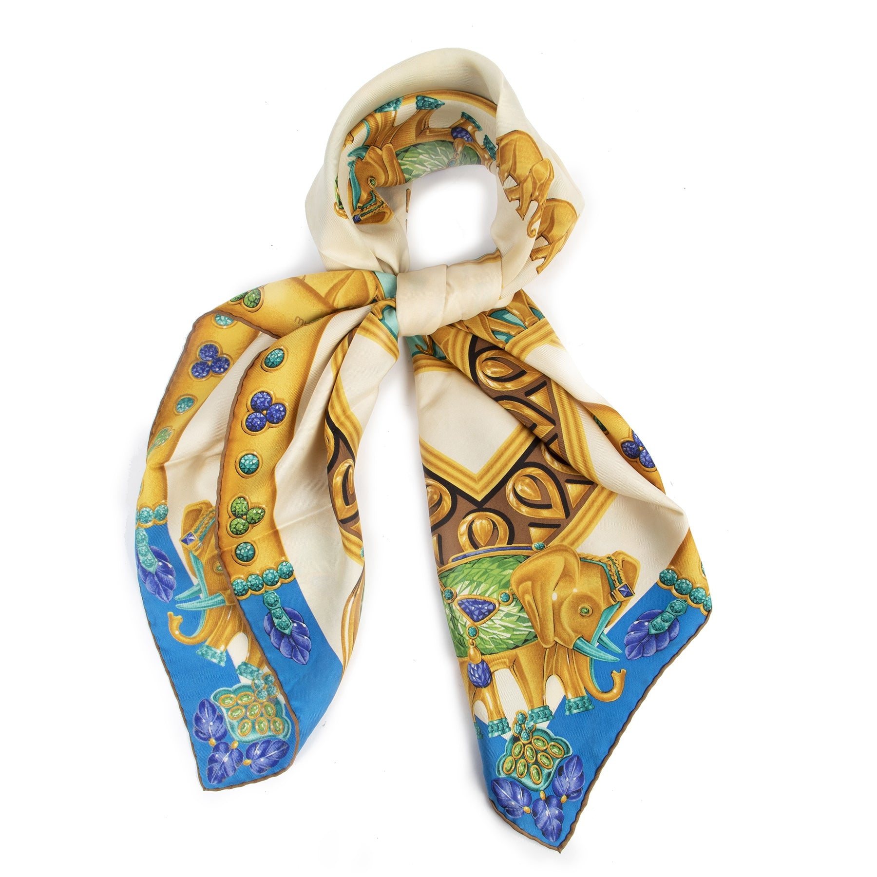 Authentic secondhand Cartier Must De Cartier Silk Scarf luxury vintage webshop fashion safe secure online shopping