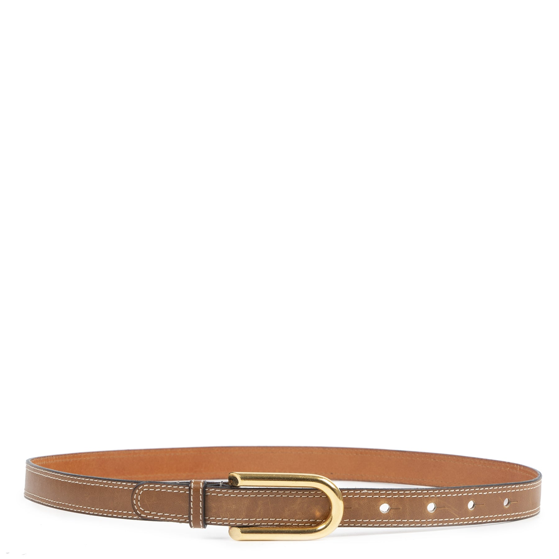 Delvaux Leather Cognac Belt - size 75