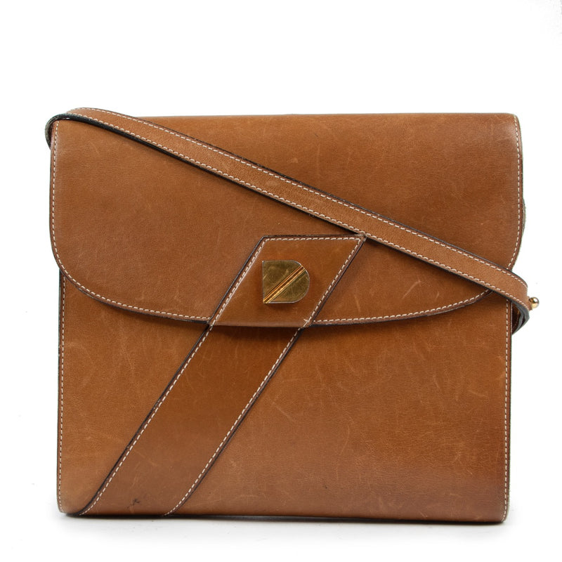 Shop safe online authentic Delvaux Brown Shoulder Bag at Labellov.com.