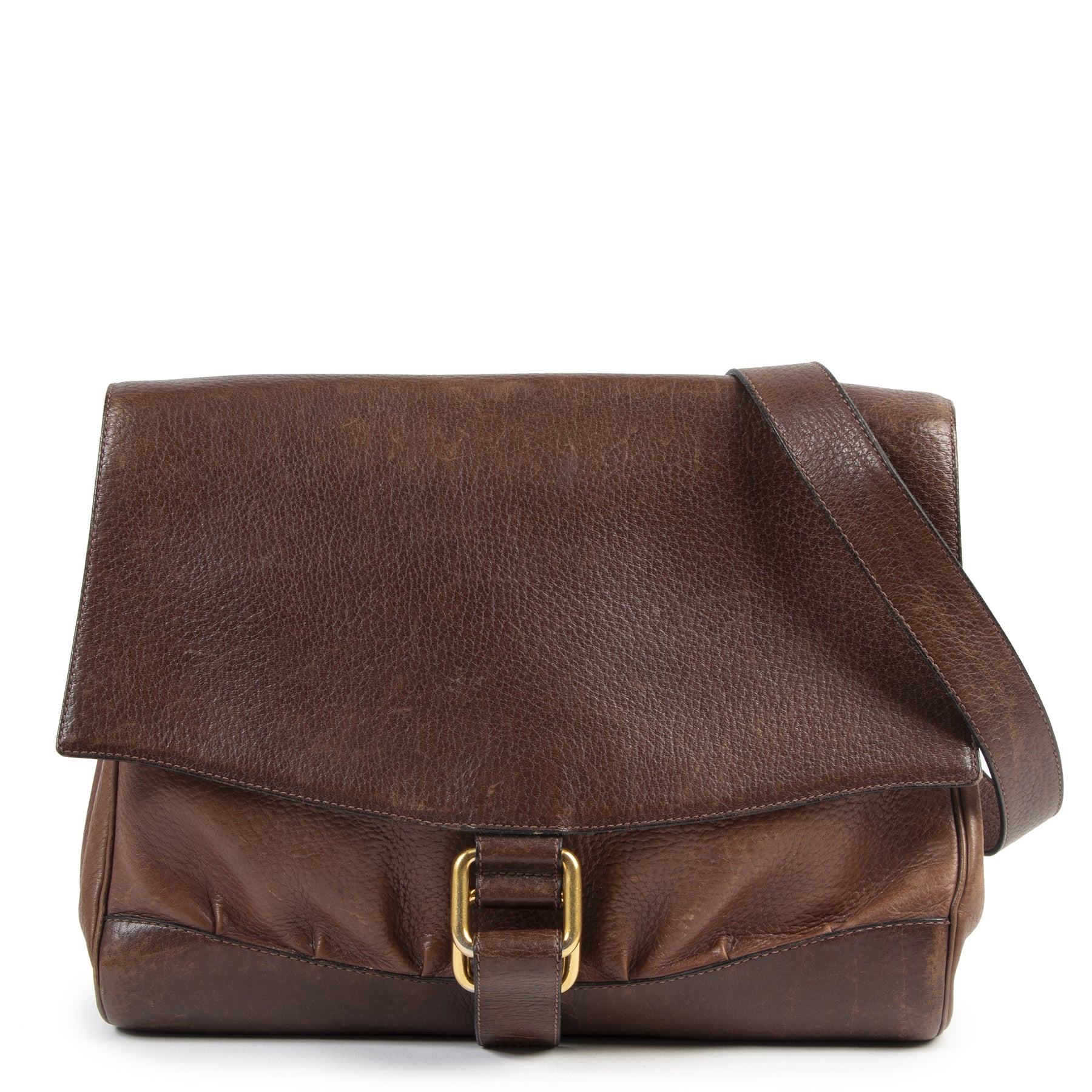 Delvaux Brown Messenger Shoulder Bag for the best price available at Labellov secondhand luxury