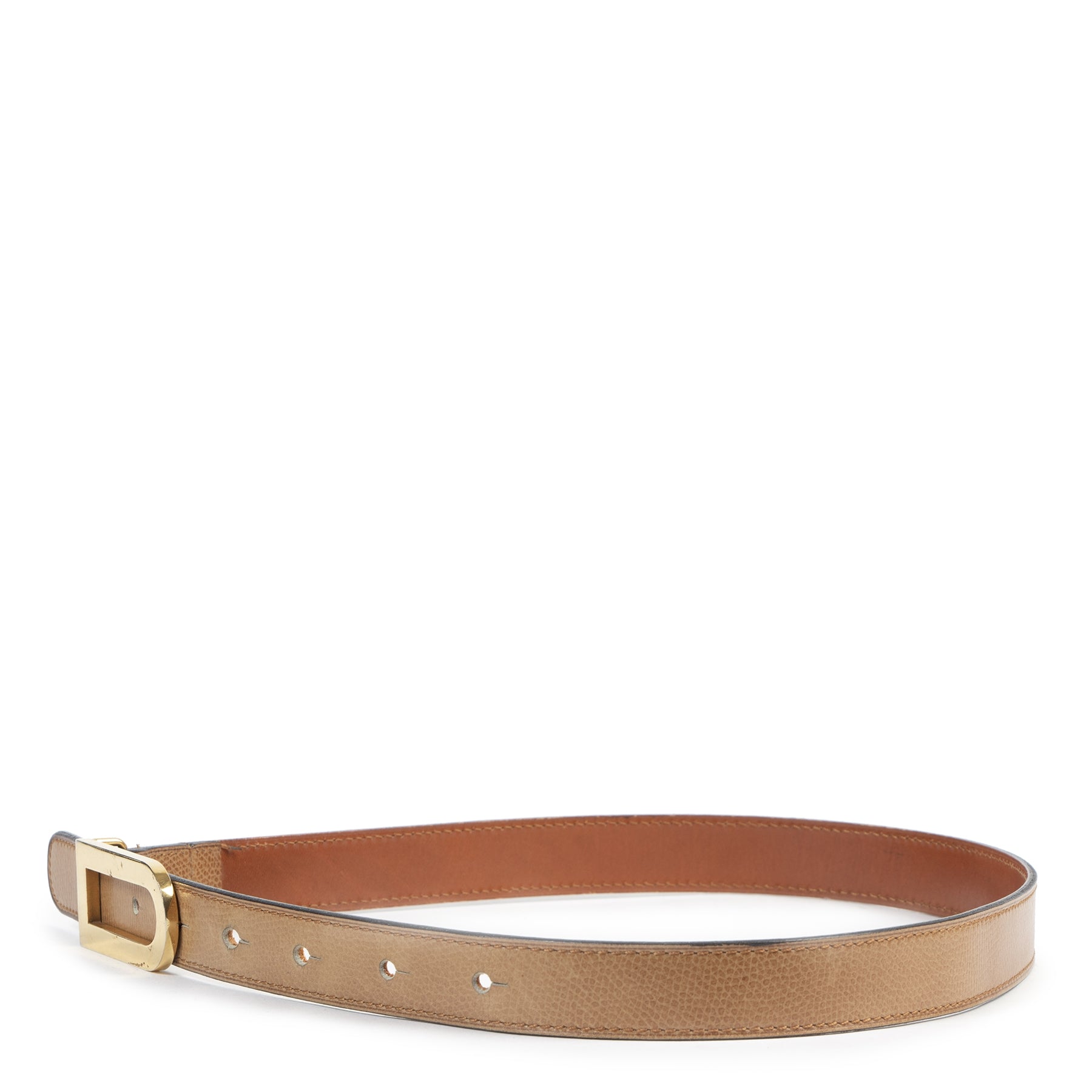 koop online tegen de beste prijs Delvaux Cognac D Belt - Size 75