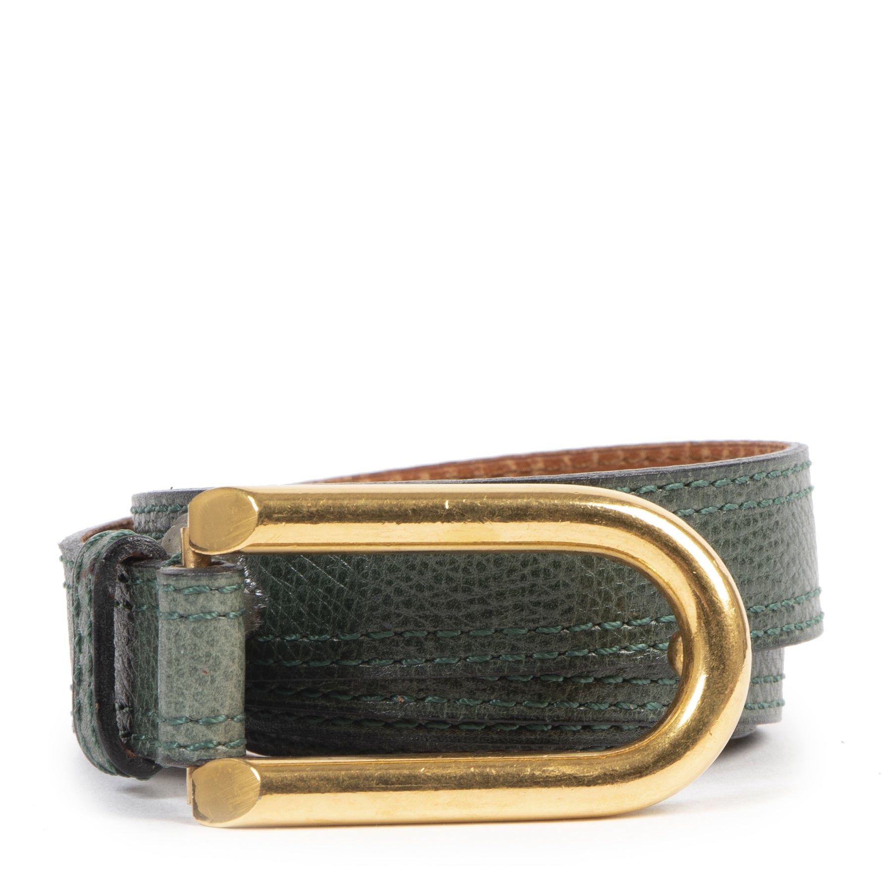 Delvaux Green D Belt - Size 75