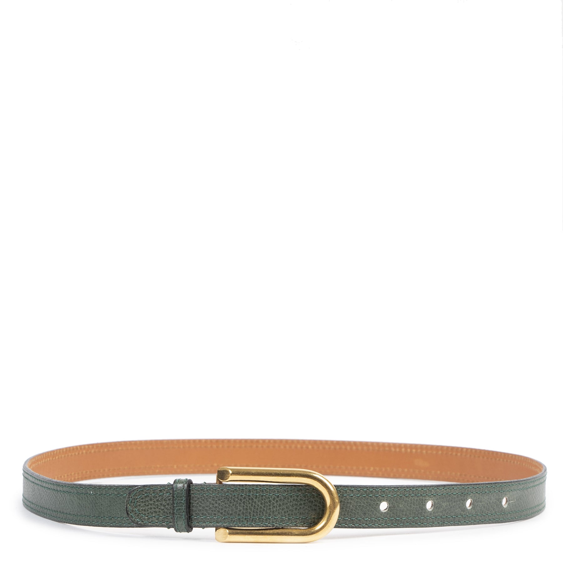 koop veilig online tegen de beste prijs Delvaux Green D Belt - Size 75