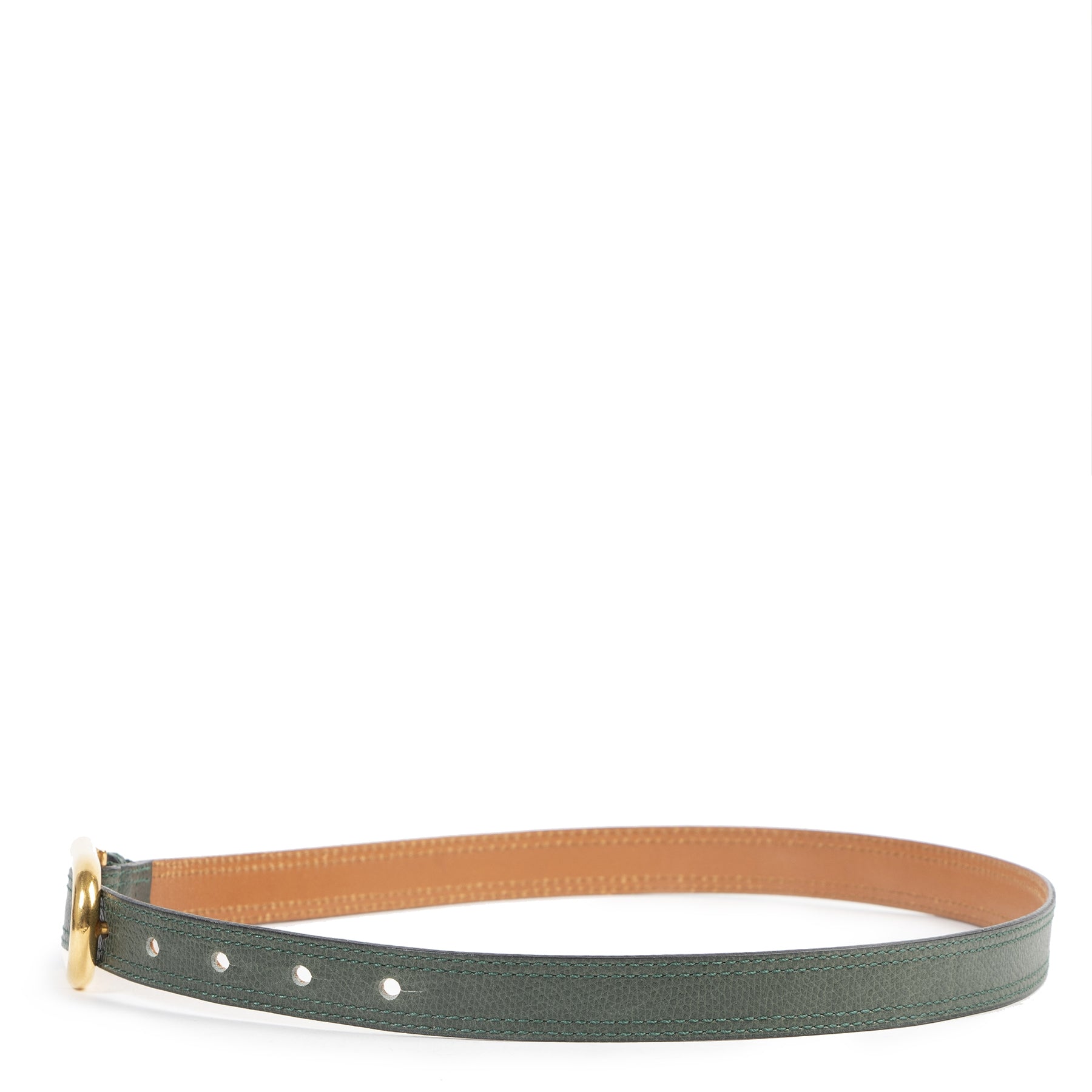 Delvaux Green D Belt - Size 75