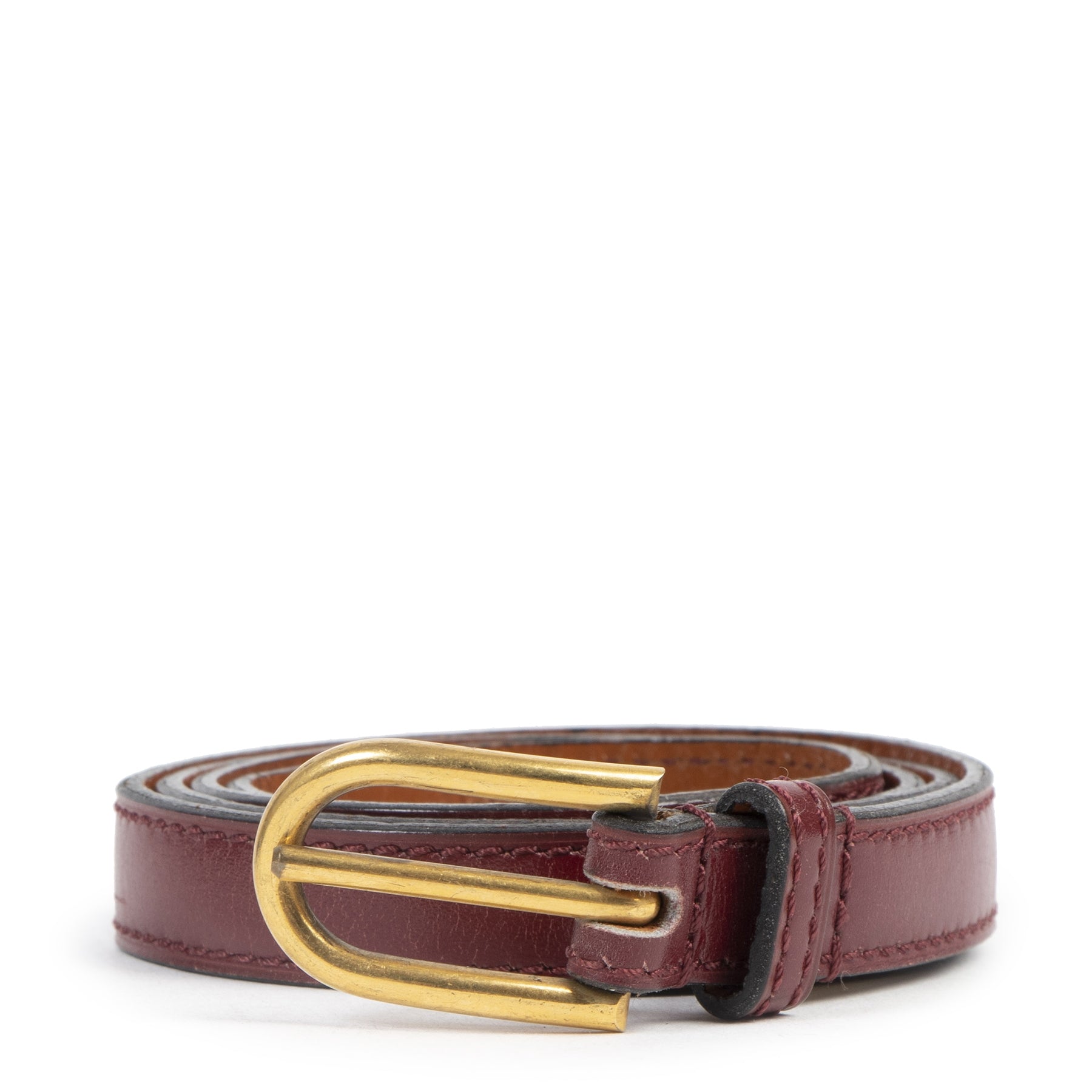 acheter en ligne seconde main Delvaux Small Bordeaux D Belt - size 75