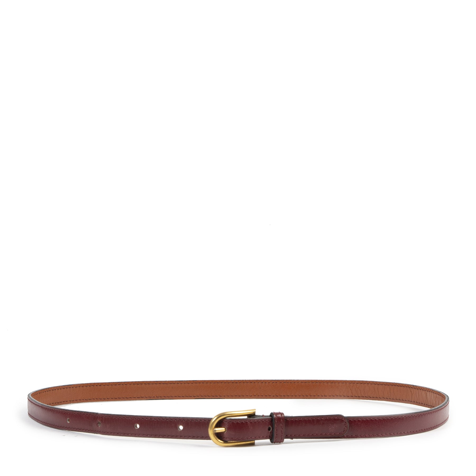 Delvaux Small Bordeaux D Belt - size 75