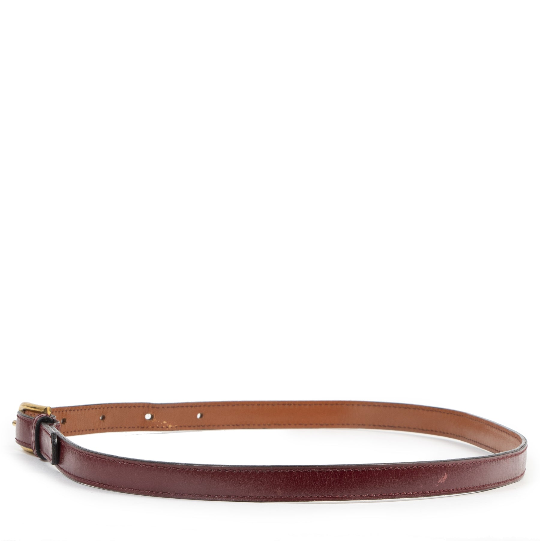 Delvaux Small Bordeaux D Belt - size 75