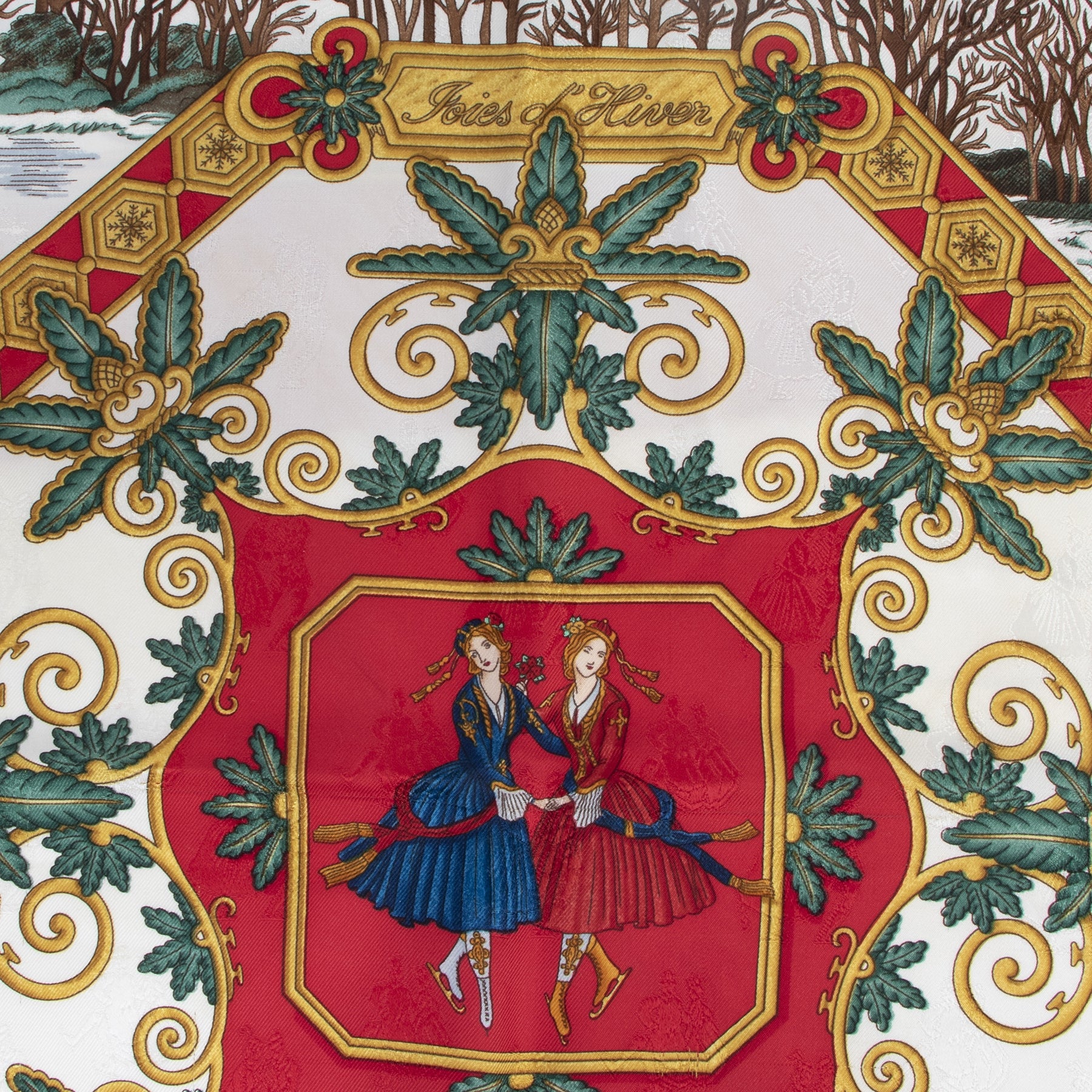 Authentieke tweedehands vintage Hermès Joies D'Hiver Carré Scarf koop online webshop LabelLOV