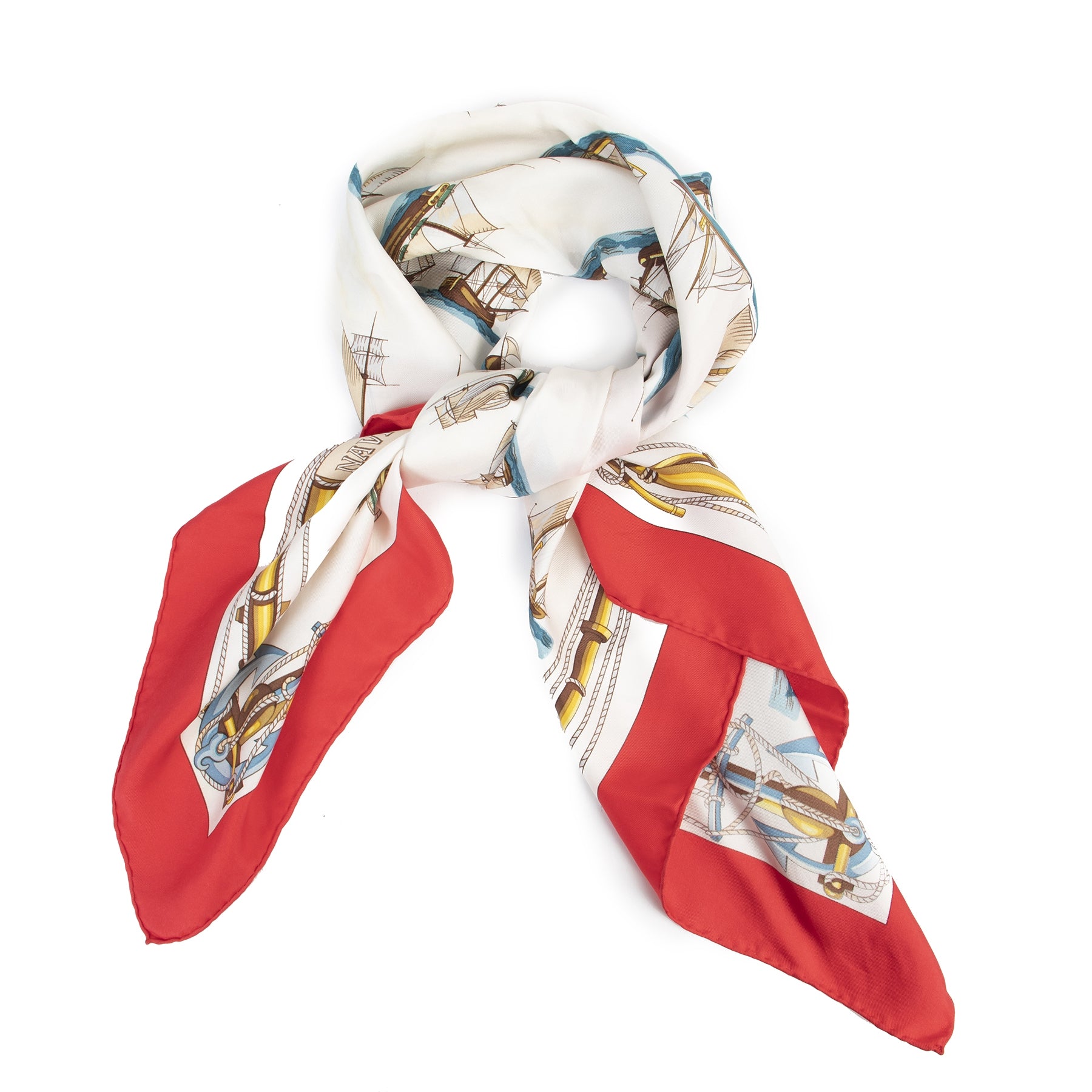 Hermès Carré 'Navires D'Europpe, A Voiles, mixtes a vapeur' Scarf