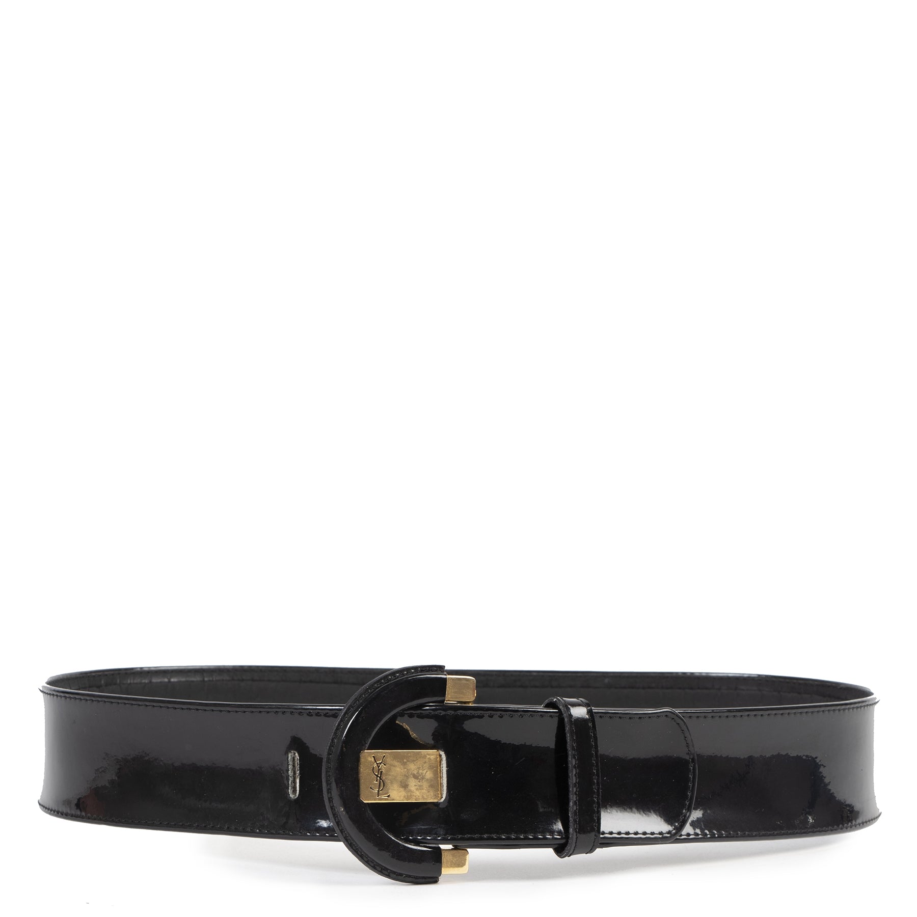 小物 SAINT LAURENT leather belt size 75 Yves Saint Laurent Black Patent Leather Belt - Size 75 – Labellov