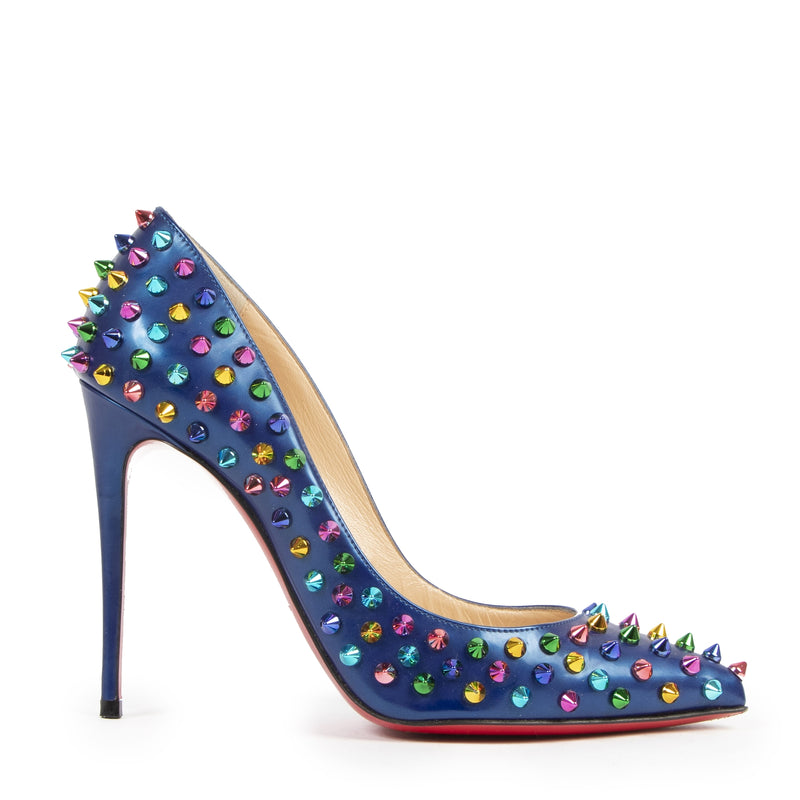 Christian Louboutin Follies Spikes 100 Glossy Patent for the best price online at Labellov