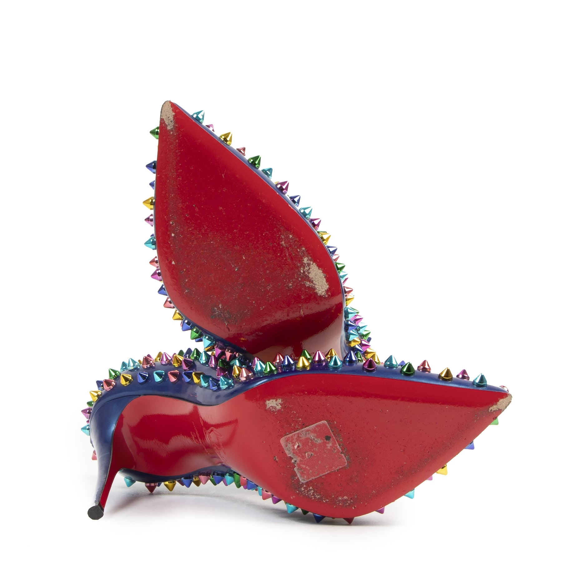Are you lookin for an authentic Christian Louboutin Follies Spikes 100 Glossy Patent - size 36