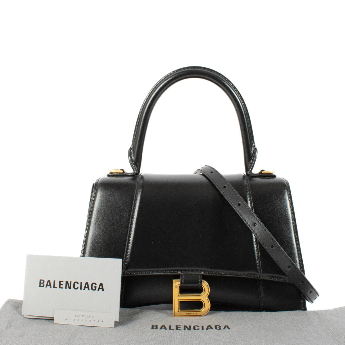 shop 100% authentic second hand Balenciaga Black Leather Small Hourglass Bag on Labellov.com