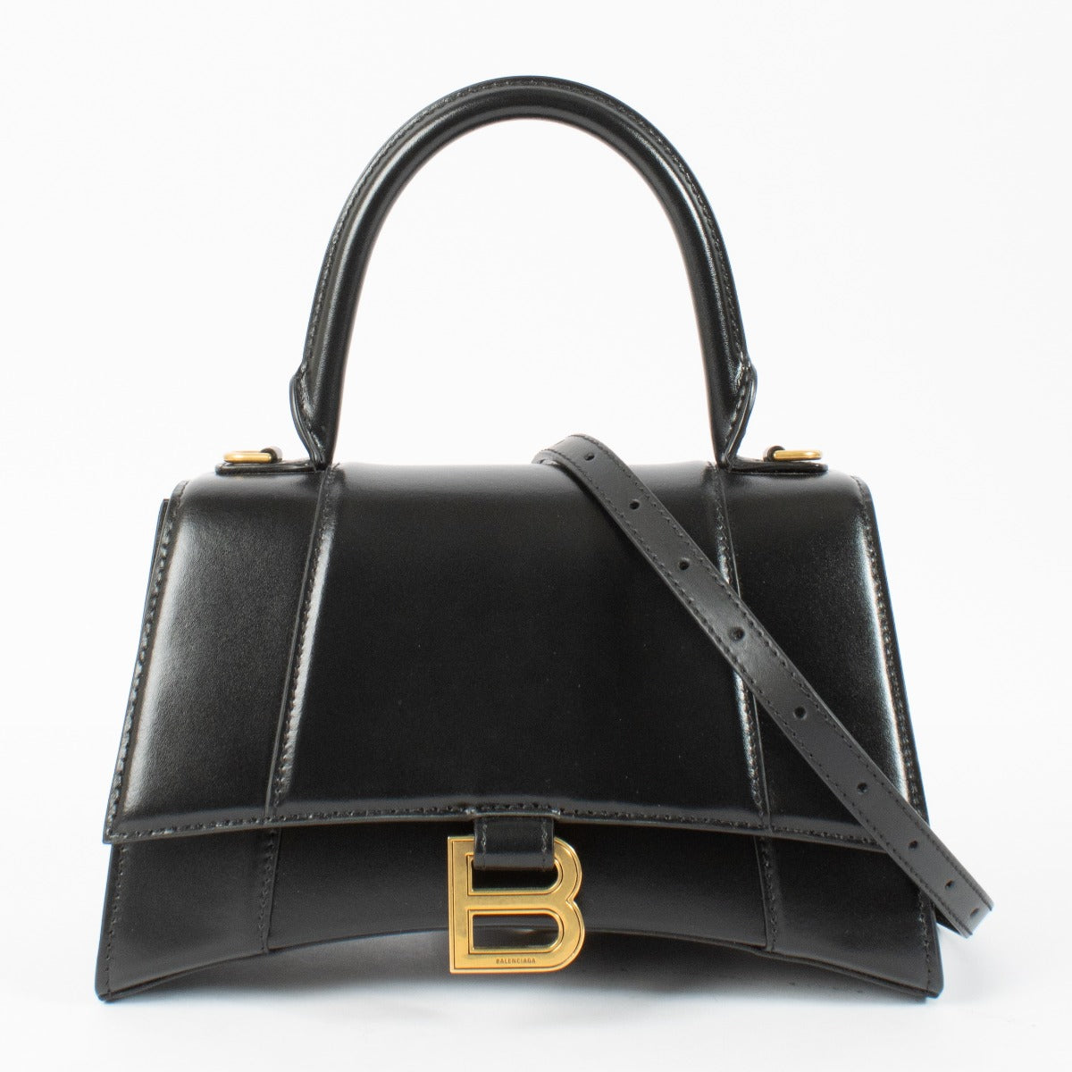 shop 100% authentic second hand Balenciaga Black Leather Small Hourglass Bag on Labellov.com