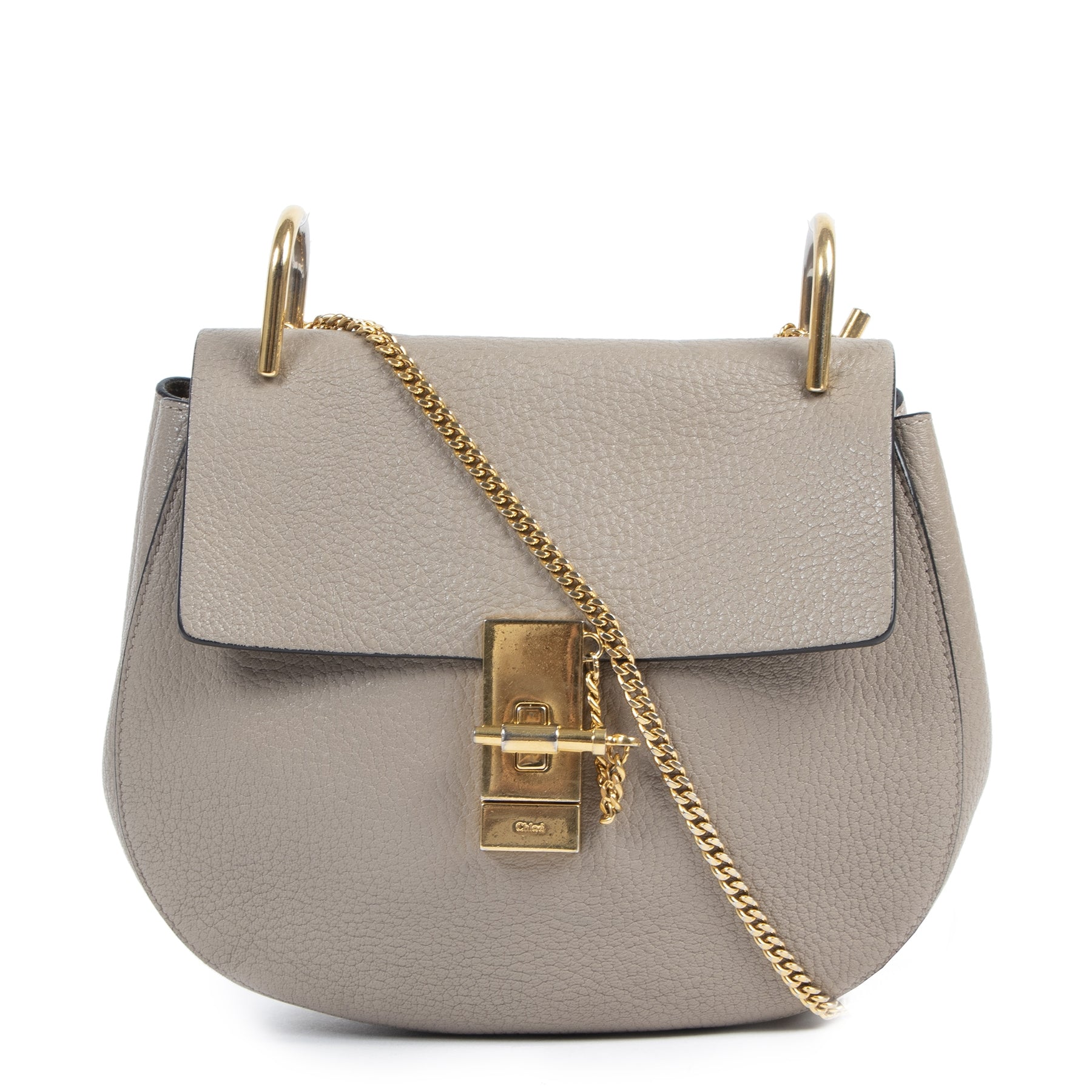 Authentique seconde-main vintage Chloé Grey Drew Shoulder Bag achète en ligne webshop LabelLOV