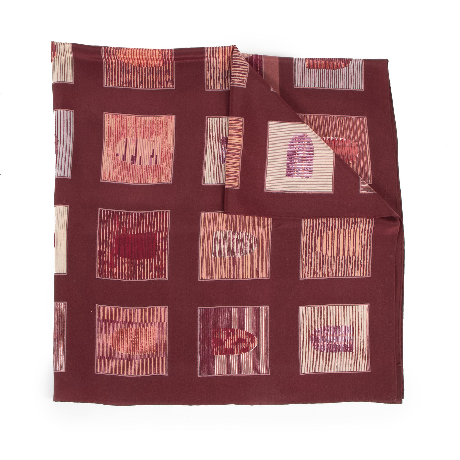 Delvaux Red Silk Carre Scarf for the best price at Labellov secondhand luxury