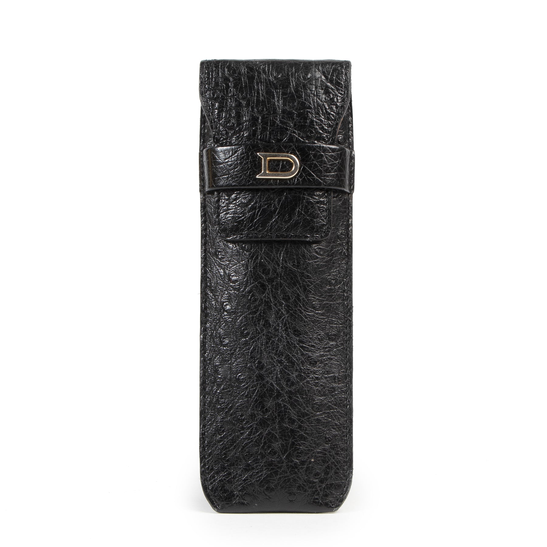 Delvaux Black Ostrich Pen Holder for the best price at Labellov secondhand luxury