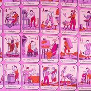 Shop safe online 100% authentic second Hand Hermès Pink L'Alphabet Des Metiers Scarf in very good condition at the right price at Labellov in Antwerp.