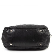 Authentic secondhand Prada Tessuto Black Nylon Leather Top Handle Satchel Bag luxury vintage webshop fashion safe secure online shopping