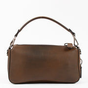 The Fendi Brown Leather Zipped Baguette Bag on Labellov.com !